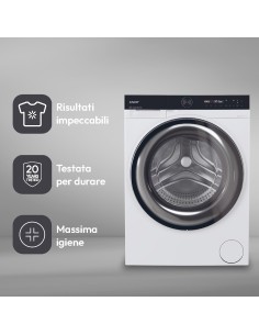 Candy BS 49B9-S lavatrice Caricamento frontale 9 kg 1400 Giri min Nero, Bianco