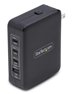 StarTech.com Caricatore USB-C da parete da 140W, 3x USB-C 1x USB-A, adattatore di alimentazione internazionale PD 3.1 GaN per