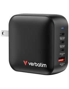 Verbatim Mini GaN Charger 100W Universale Nero AC Ricarica rapida Interno