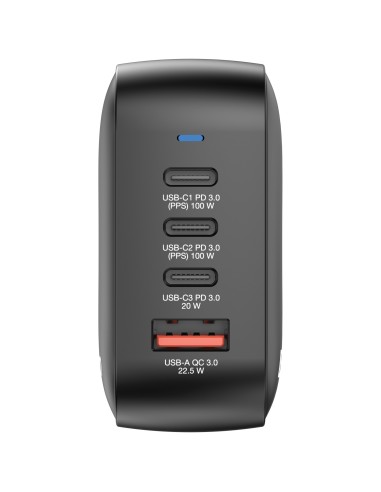 Verbatim Mini GaN Charger 100W Universale Nero AC Ricarica rapida Interno