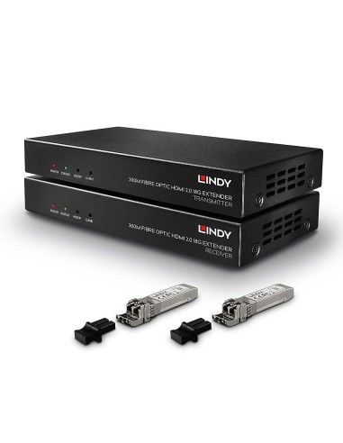 Lindy 38174 moltiplicatore AV Trasmettitore e ricevitore AV Nero