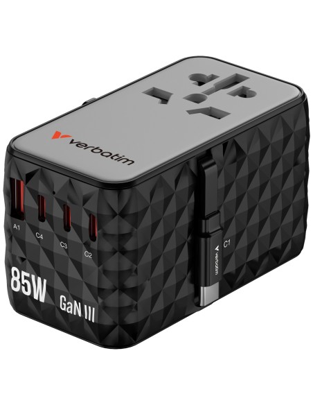 Verbatim CNT-02 Universale Nero AC Ricarica rapida Interno