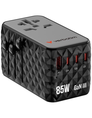 Verbatim CNT-02 Universale Nero AC Ricarica rapida Interno