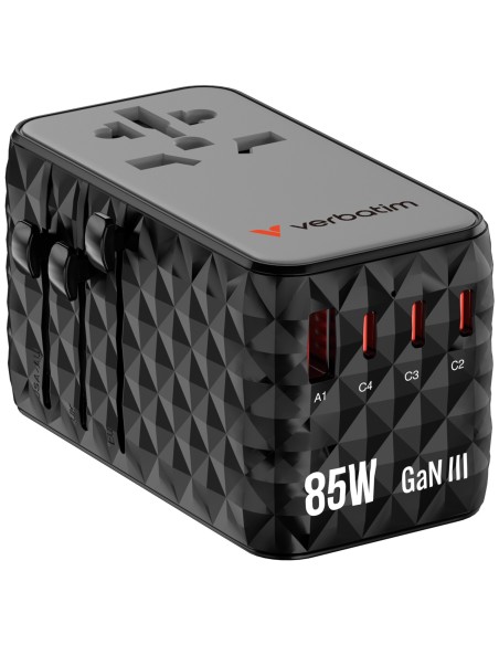 Verbatim CNT-02 Universale Nero AC Ricarica rapida Interno