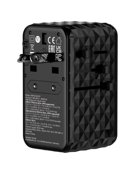 Verbatim CNT-02 Universale Nero AC Ricarica rapida Interno