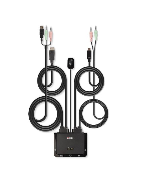 Lindy 42346 switch per keyboard-video-mouse (kvm) Nero
