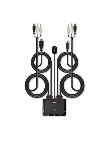 Lindy 42347 switch per keyboard-video-mouse (kvm) Nero