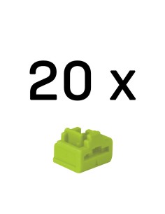 Lindy 47895 clip sicura Bloccaporte RJ-45 Verde Acrilonitrile butadiene stirene (ABS) 20 pz