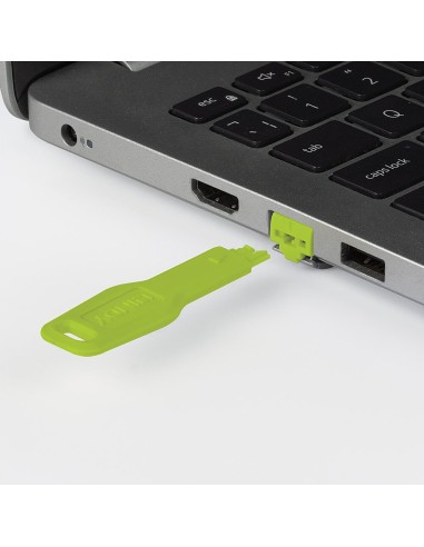 Lindy 47893 clip sicura Chiave bloccaporta RJ-45 Verde Acrilonitrile butadiene stirene (ABS)