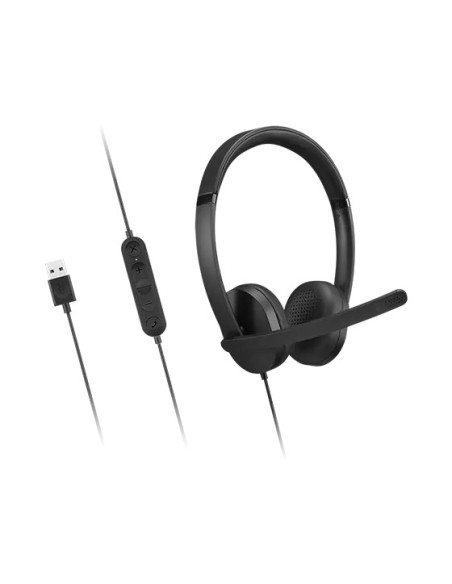 Lenovo 4XD1P83425 cuffia e auricolare Cablato A Padiglione Musica e Chiamate USB tipo A Nero