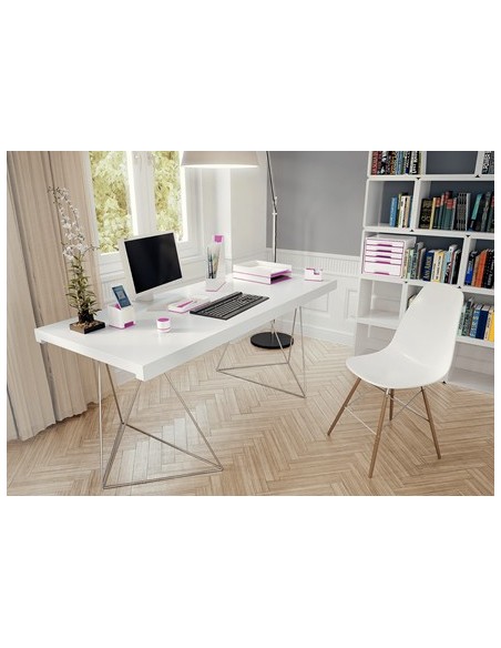Leitz 53641023 dispenser nastro adesivo Polistirolo Metallico, Rosa