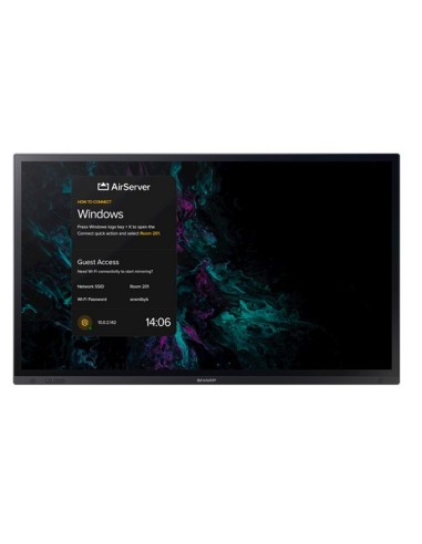 Sharp PN-LA862 Pannello piatto interattivo 2,18 m (86") LCD 500 cd m² 4K Ultra HD Nero Touch screen 24 7