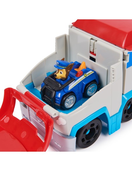 PAW Patrol , Pup Squad Patroller, Veicolo di Squadra, Veicolo Giocattolo con Auto Collezionabile di Chase, Giocattoli per