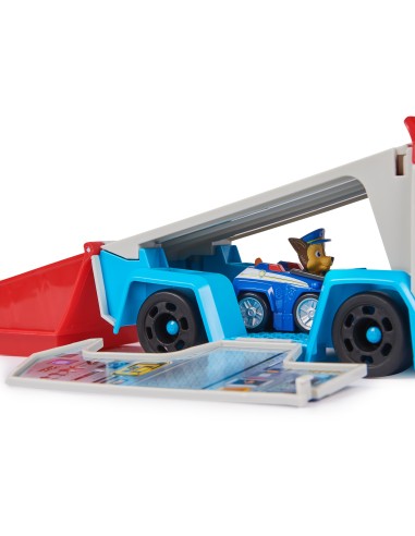 PAW Patrol , Pup Squad Patroller, Veicolo di Squadra, Veicolo Giocattolo con Auto Collezionabile di Chase, Giocattoli per