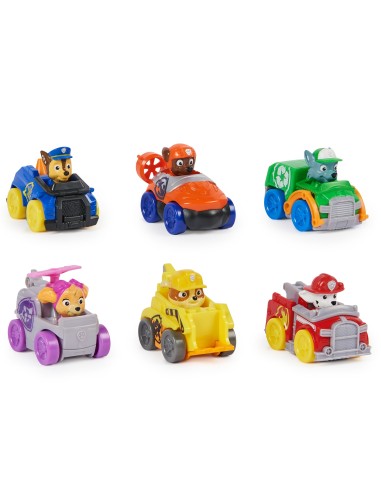 PAW Patrol Pup Squad Racers, Confezione Regalo con 6 Veicoli, Personaggi Collezione, Giocattoli per Bambini e Bambine, 3+ Anni