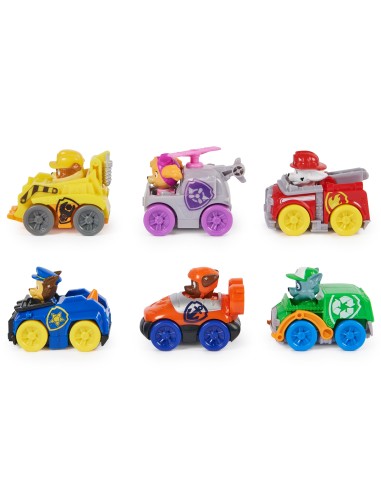 PAW Patrol Pup Squad Racers, Confezione Regalo con 6 Veicoli, Personaggi Collezione, Giocattoli per Bambini e Bambine, 3+ Anni