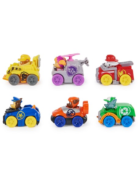 PAW Patrol Pup Squad Racers, Confezione Regalo con 6 Veicoli, Personaggi Collezione, Giocattoli per Bambini e Bambine, 3+ Anni