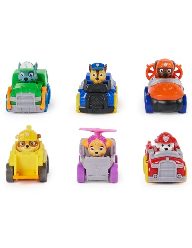 PAW Patrol Pup Squad Racers, Confezione Regalo con 6 Veicoli, Personaggi Collezione, Giocattoli per Bambini e Bambine, 3+ Anni