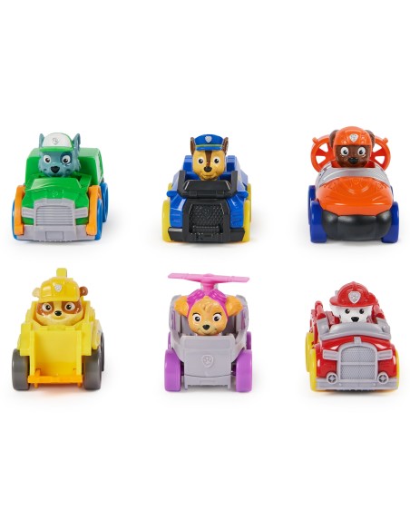PAW Patrol Pup Squad Racers, Confezione Regalo con 6 Veicoli, Personaggi Collezione, Giocattoli per Bambini e Bambine, 3+ Anni