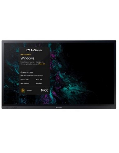 Sharp PN-LA752 Pannello piatto per segnaletica digitale 190,5 cm (75") LCD 500 cd m² 4K Ultra HD Nero Touch screen 24 7