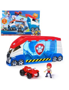 PAW Patrol , Paw Patroller Trasformabile con Lanciatore per Veicoli, Luci e Suoni, Include un Personaggio di Ryder e il Quad