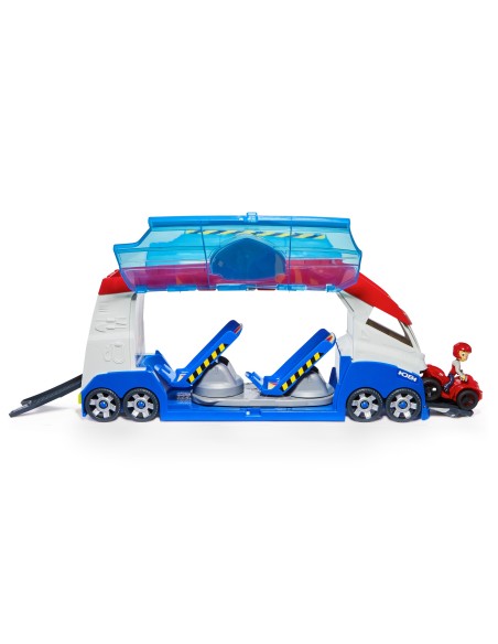 PAW Patrol , Paw Patroller Trasformabile con Lanciatore per Veicoli, Luci e Suoni, Include un Personaggio di Ryder e il Quad
