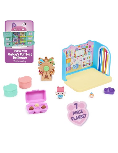 Gabby's Dollhouse , Stanza Baby Box Craft-a-riffic con il personaggio gatto Baby Scatola, accessori, mobili e scatole con