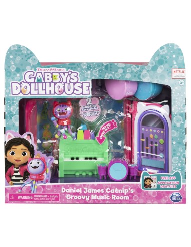 Gabby's Dollhouse , Stanza Baby Box Craft-a-riffic con il personaggio gatto Baby Scatola, accessori, mobili e scatole con