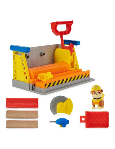 Rubble & Crew, Officina di Rubble, giocattoli da costruzione con sabbia e personaggio di Rubble, giocattoli per bambini e