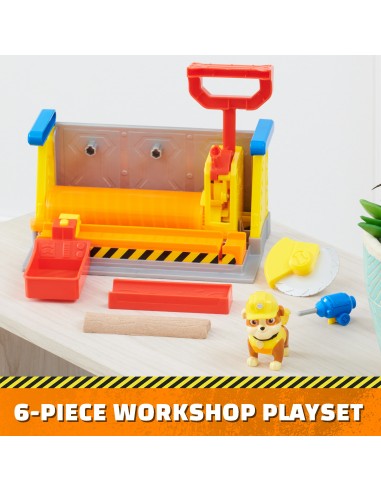 Rubble & Crew, Officina di Rubble, giocattoli da costruzione con sabbia e personaggio di Rubble, giocattoli per bambini e