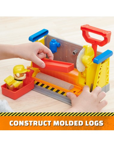 Rubble & Crew, Officina di Rubble, giocattoli da costruzione con sabbia e personaggio di Rubble, giocattoli per bambini e