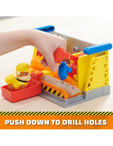 Rubble & Crew, Officina di Rubble, giocattoli da costruzione con sabbia e personaggio di Rubble, giocattoli per bambini e
