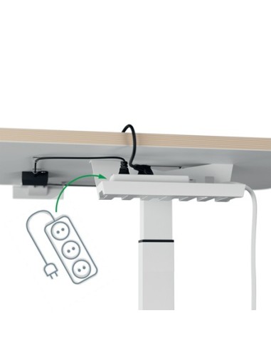 Leitz 65340001 piano di scrivania per computer Forma quadrata Alluminio Grigio scuro
