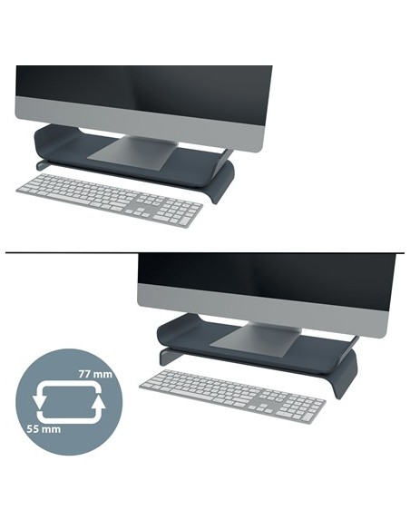 Leitz Ergo Adjustable Monitor Stand 68,6 cm (27") Scrivania Grigio