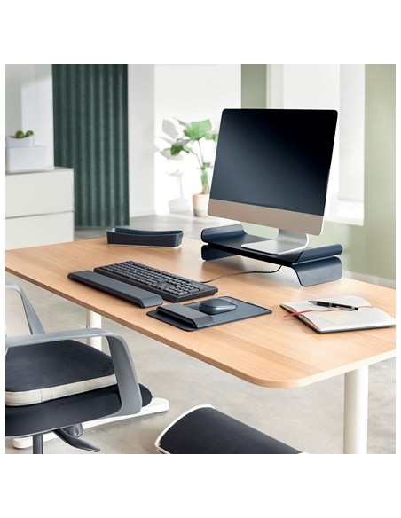 Leitz Ergo Adjustable Monitor Stand 68,6 cm (27") Scrivania Grigio