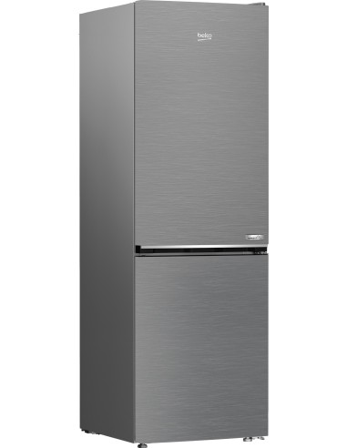 Beko Frigorifero Combi 1.80cm, Classe C, Total NF, Compressore ProSmart™Inverter, Metal Look, AeroFlow, HarvestFresh, 35 dBA