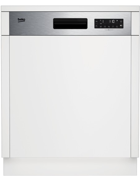 Beko b300 Lavastoviglie 60cm semi-integrata con cruscotto Inox, Classe D, 45 dBA