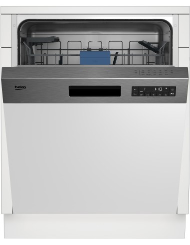 Beko b300 Lavastoviglie 60cm semi-integrata con cruscotto Inox, Classe D, 45 dBA