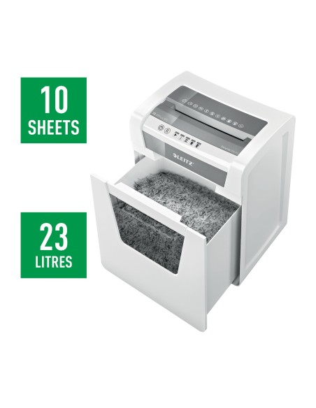 Leitz 80020000 distruggi documenti Taglio a frammenti 22,3 cm Bianco