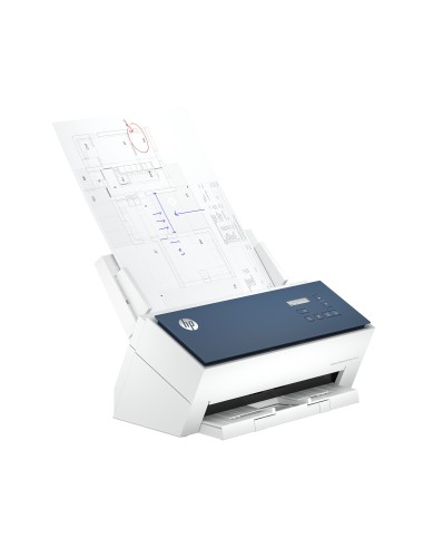 HP ScanJet Enterprise Flow 9000 s1 Scanner con ADF + alimentatore di fogli 600 x 600 DPI A3 Blu, Bianco