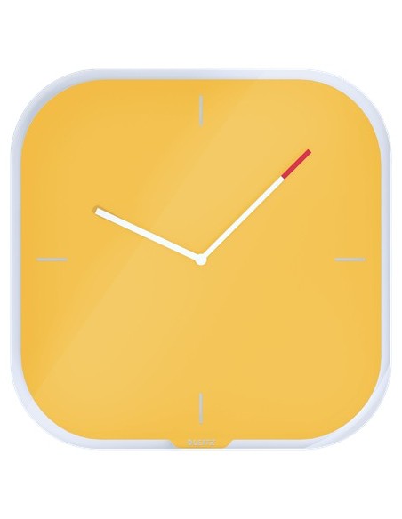 Leitz 90170019 orologio da parete e da tavolo Orologio al quarzo Quadrato Giallo
