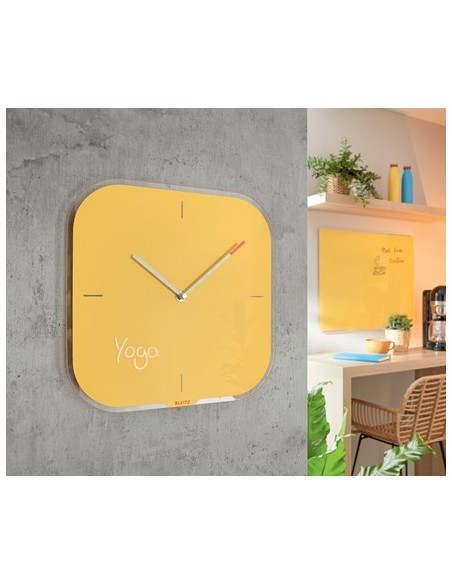 Leitz 90170019 orologio da parete e da tavolo Orologio al quarzo Quadrato Giallo