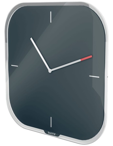 Leitz 90170089 orologio da parete e da tavolo Orologio al quarzo Quadrato Nero