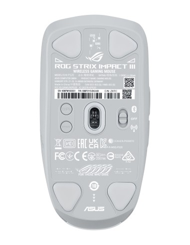 ASUS ROG Strix Impact III Wireless mouse Gaming Ambidestro RF senza fili + Bluetooth Ottico 36000 DPI