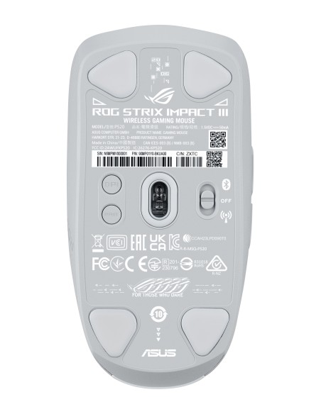ASUS ROG Strix Impact III Wireless mouse Gaming Ambidestro RF senza fili + Bluetooth Ottico 36000 DPI