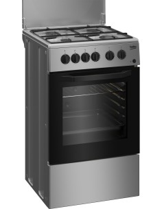 Beko CSS42014FS cucina A Elettrico Gas Nero, Argento 2