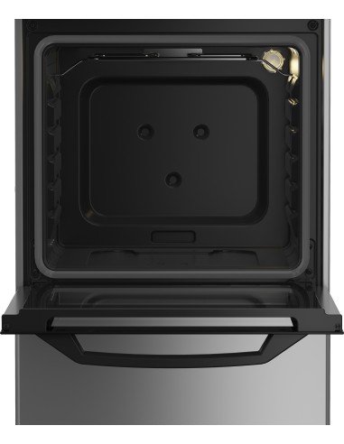 Beko CSS42014FS cucina A Elettrico Gas Nero, Argento