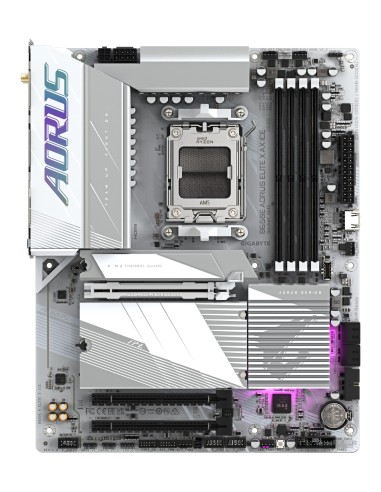 GIGABYTE B650E AORUS ELITE X AX ICE Scheda madre - AMD Ryzen serie 9000, VRM a 12+2+2 fasi, fino a 8000 MHz DDR5 (OC), 1xPCIe