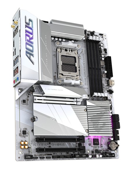GIGABYTE B650E AORUS ELITE X AX ICE Scheda madre - AMD Ryzen serie 9000, VRM a 12+2+2 fasi, fino a 8000 MHz DDR5 (OC), 1xPCIe