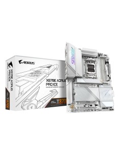 GIGABYTE X870E AORUS PRO ICE Scheda Madre - Supporta CPU AMD Ryzen 9000, 16+2+2 Fasi VRM Digitale, fino a 8000MHz DDR5 (OC),